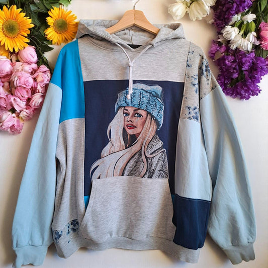 Oversized Hoodie Girl Storlek S
