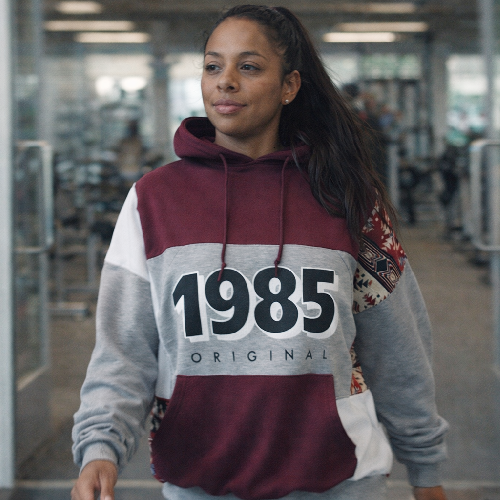 Rekomoda Hoodie Flerfärgad 1985 Bomull Oversized Storlek S